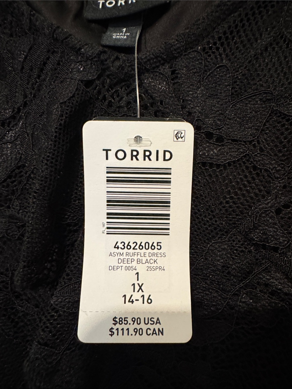 Torrid Lace asymmetrical Dress Brand new - Picture 2 of 2